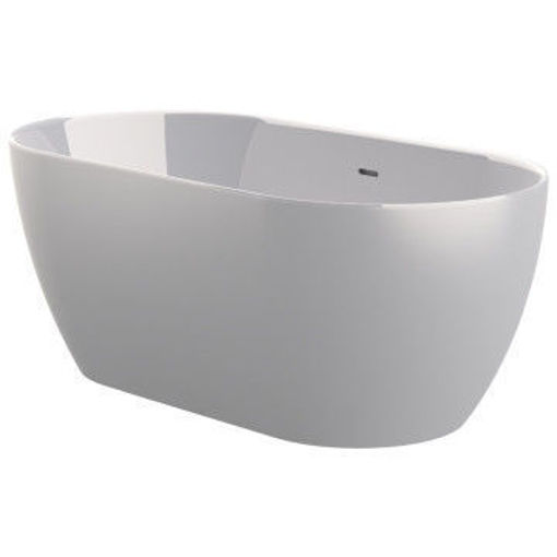 Picture of Zala Free Standing One Piece Acrylic Bath 1440 x 750 mm (White) - No Overflow