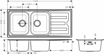 Picture of Hansgrohe Deep Drawn S310-F710 Built-in Double Sink with Manual Set (1160 x 500 x 204)