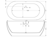 Picture of Zala Free Standing One Piece Acrylic Bath 1440 x 750 mm (White) - No Overflow