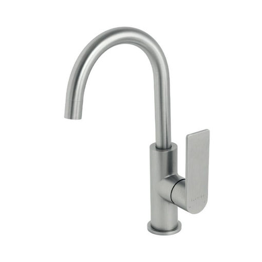 Picture of SILK BASIN MIXER GOOSENECK STAINLESS STEEL