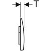 Picture of Geberit Actuator Plate Alpha 25 D-Flush  Matt/Crm