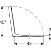 Picture of Geberit Icon Soft Close Overlapping Toilet Seat with Metal Hinges