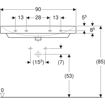 Picture of Smyle Square Wash Basin 900 x 480 1T/H