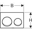 Picture of Geberit Actuator Plate Alpha 10 D-Flush Bright/Crm