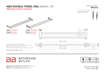 Picture of Bathroom Butler 4682 Double Towel Rail 650 mm Polished