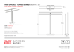 Picture of Bathroom Butler 9185 Double Towel Stand Polished