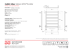 Picture of Bathroom Butler CUBIC 6 Bar 530 mm Straight Heated Towel Rail with PTSelect Switch