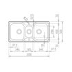 Picture of CLASSIC 2.5 B INSET SINK 1000 x 500