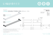 Picture of Liquid Red Felicity Double Towel Rail 800 mm (Chrome)