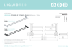 Picture of Liquid Red Integrity Double Towel Rail 800 mm Blk