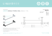 Picture of Liquid Red Integrity Single Towel Rail 430 mm Black