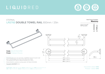 Picture of Liquid Red Eternal Double Towel Rail (650mm)