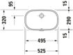 Picture of D-Code Built-in basin White High Gloss 495 mm