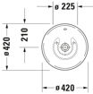 Picture of Bacino Washbowl White High Gloss 420 mm