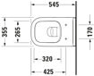 Picture of D-Code Wall-mounted toilet White High Gloss 545 mm