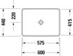 Picture of D-Neo Built-in basin White High Gloss 600 mm