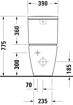 Picture of D-Neo Toilet close-coupled White High Gloss 650 mm