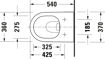 Picture of D-Neo Wall-mounted toilet White High Gloss 540 mm 257809
