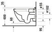 Picture of Starck 3 Wall-mounted toilet White High Gloss 540 mm