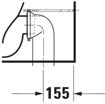 Picture of Happy D.2 Toilet close-coupled White High Gloss 630 mm