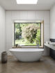 Picture of Victoria + Albert Mozzano F/Stand Oval Bath Black 1644 x 743