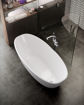Picture of Victoria + Albert Mozzano F/Stand Oval Bath Black 1644 x 743
