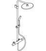 Picture of ACTIVERA S SHOWERPIPE 240 1JET ECOSMART PLUS ECOSTAT FINE VARI BLACK