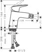 Picture of Logis Bidet Mix 70 Chrome 71204003