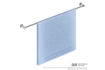 Picture of Bathroom Butler 8578 Single Towel Rail 1100 mm Brush