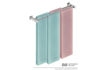 Picture of Bathroom Butler 8582 Double Towel Rail 650 mm Brush