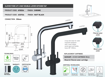 Picture of CLEVER PURE UF 3-WAY SINGLE LEVER KITCHEN FAUCET CP MATT BLACK